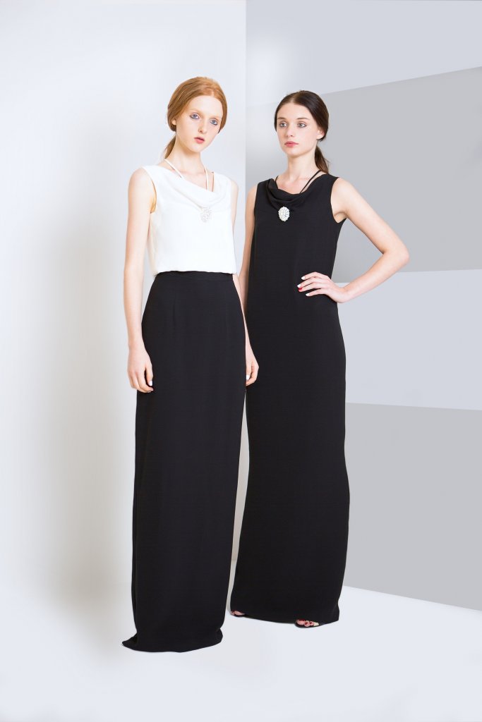 早秋2014早秋 新加坡 女装 小黑裙 裙子 服装 背心上衣 上衣 长裙