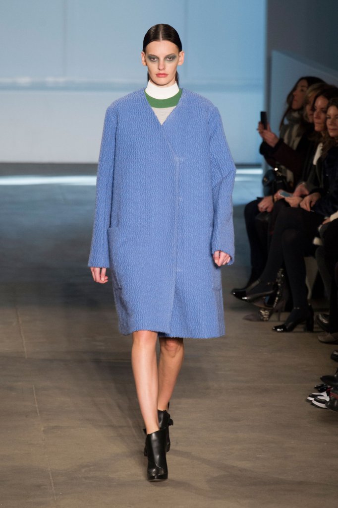 2014/15秋冬 德里克·林 美国 纽约 女装 毛呢大衣 外套 服装 走秀