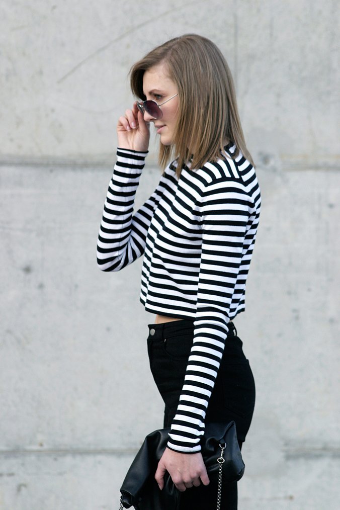 Striped and cropped.