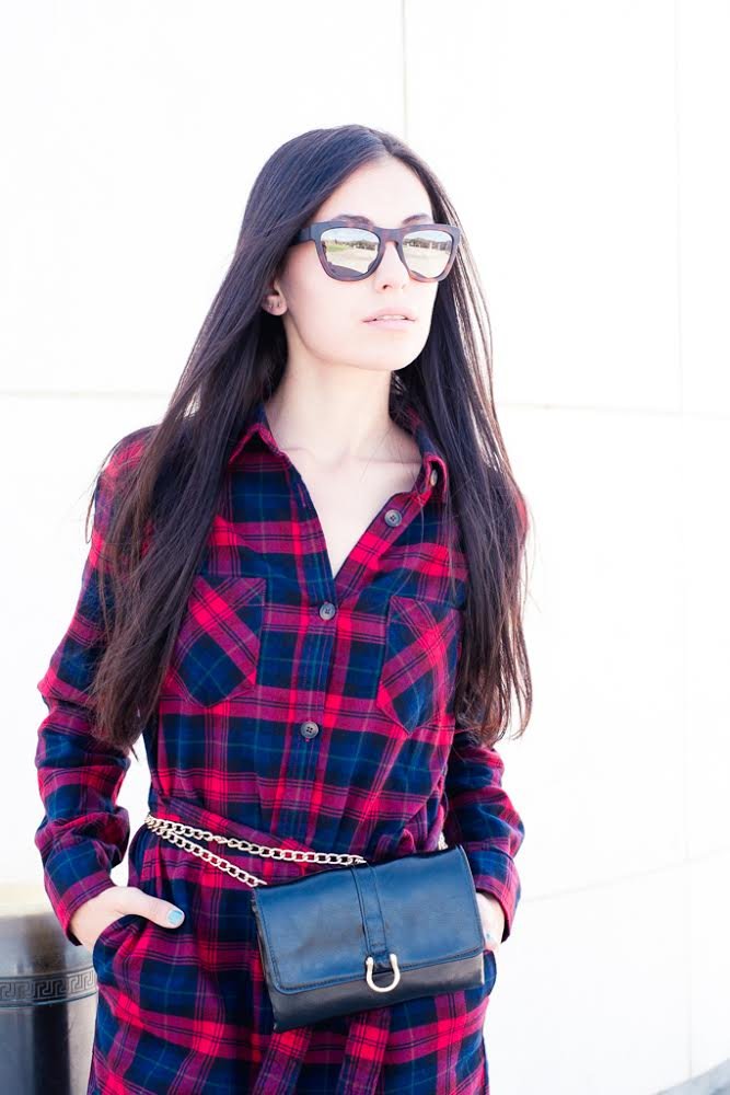 UNIQLO Flannel Shirt Dress