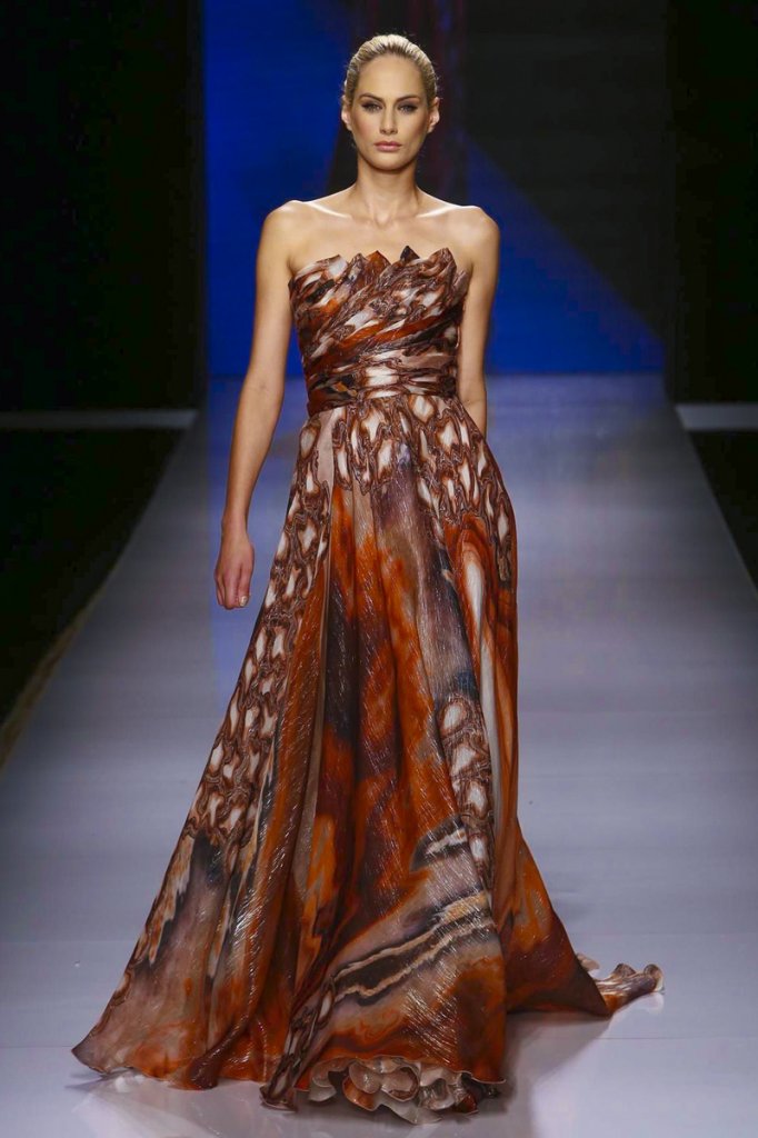 2016春夏 黎巴嫩 贝鲁特 女装 晚礼服裙 裙子 服装 抹胸连衣裙 走秀