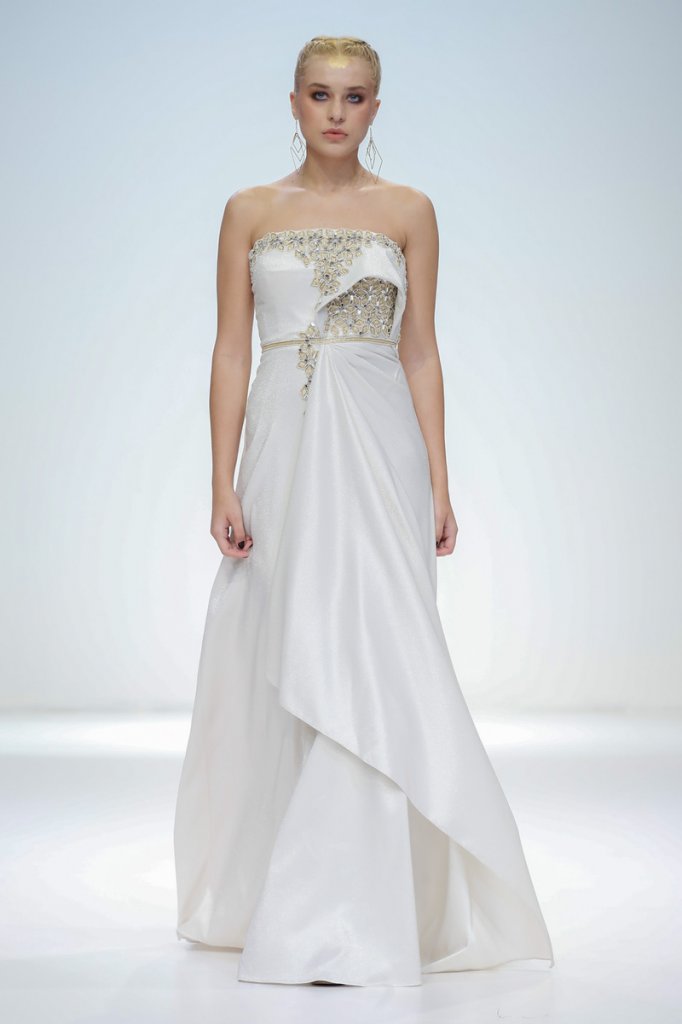 2016春夏 女装 晚礼服裙 裙子 服装 抹胸连衣裙 走秀