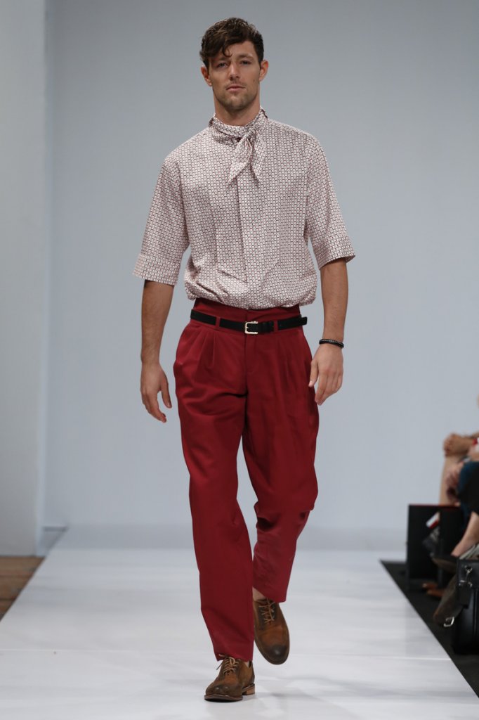 2016春夏 新加坡 男装 宽松衬衫 上衣 服装 高腰裤 裤子/短裤 走秀