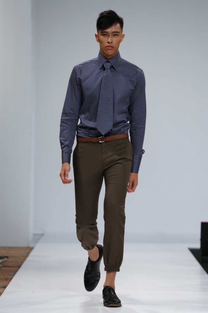 2016春夏 新加坡 男装 修身衬衫 上衣 服装 小脚裤 裤子/短裤 走秀