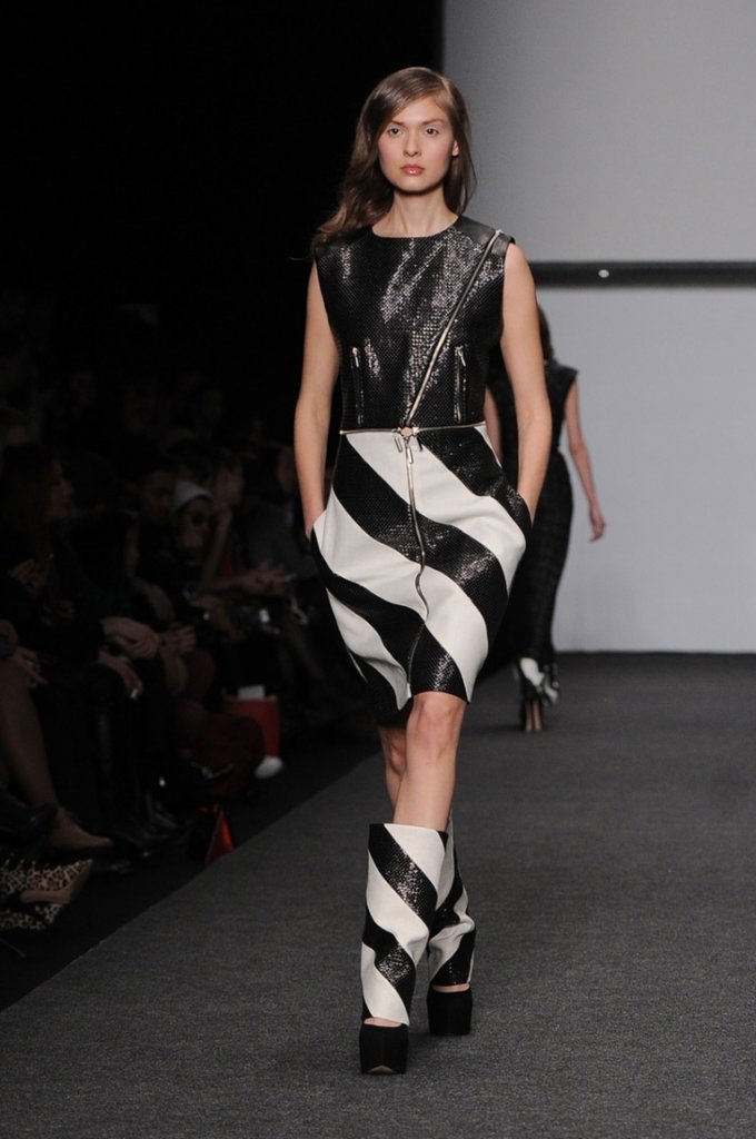 黑白斜宽条纹 - 宽条纹bold stripe - 天天时装-口袋里的时尚指南