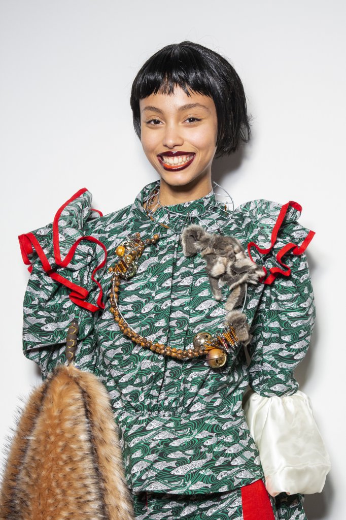 matty bovan 2019/20秋冬高级成衣秀(后台妆容) - london fall 2019