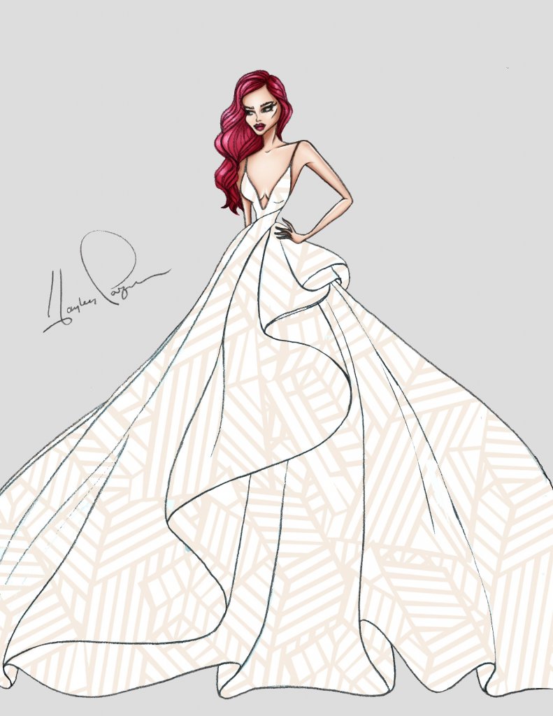 一组全新的婚纱设计稿