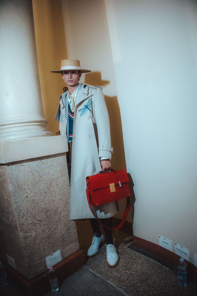 桑姆&middot;布郎尼 Thom Browne 2027春夏男装秀(后台妆容) - Milan Spring 2027
